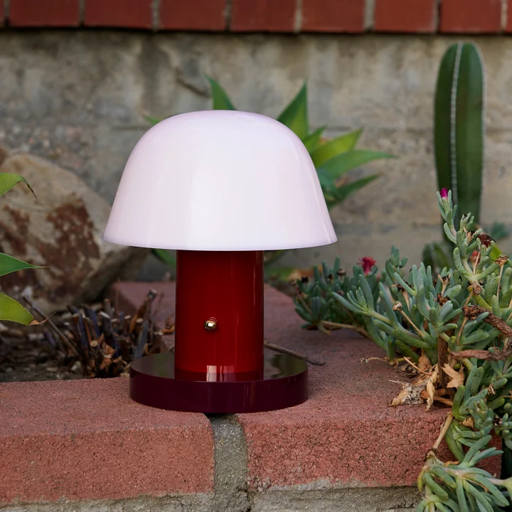 & Tradition - Setago JH27 Lampe de table à accu (LED), maroon / grape