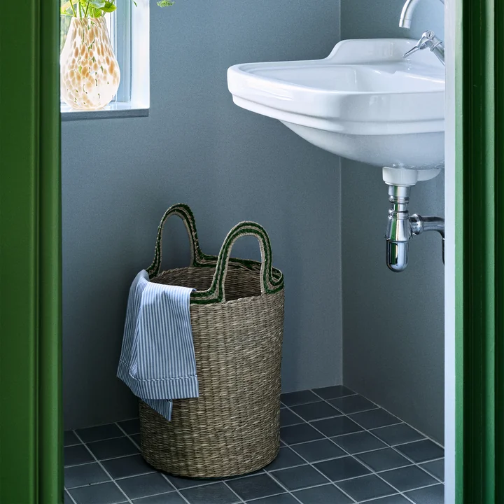 Lykke Panier de Broste Copenhagen dans la version natural / jelly green