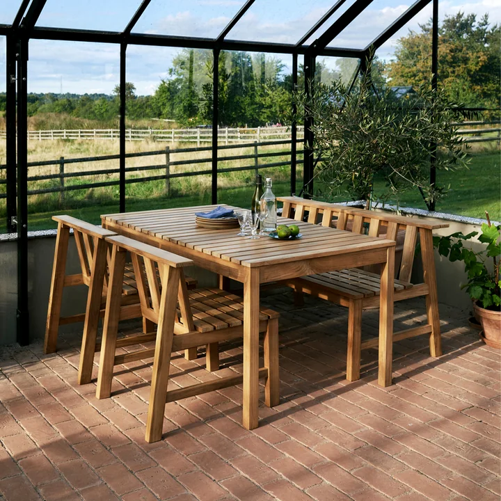 Skagerak - Plank table de jardin & chaise de jardin
