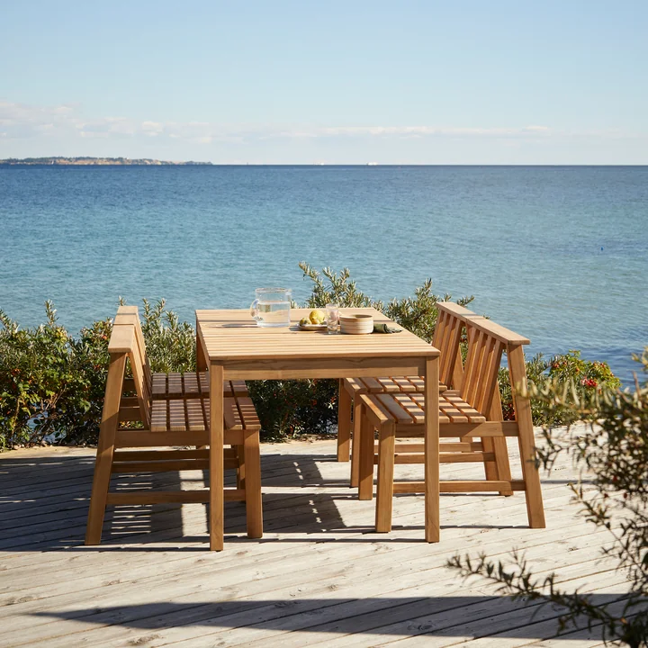 Skagerak - Plank table de jardin & chaise de jardin