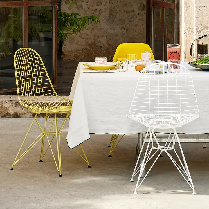 Wire Chair DKR (H 43 cm), citron / sans housse de Vitra