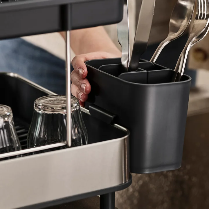 Excel Steel Egouttoir en acier inoxydable à 2 niveaux, gris de Joseph Joseph