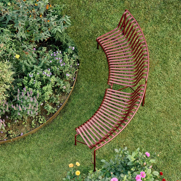 HAY - Palissade Park Dining Bench , In / In (set de 2), iron red