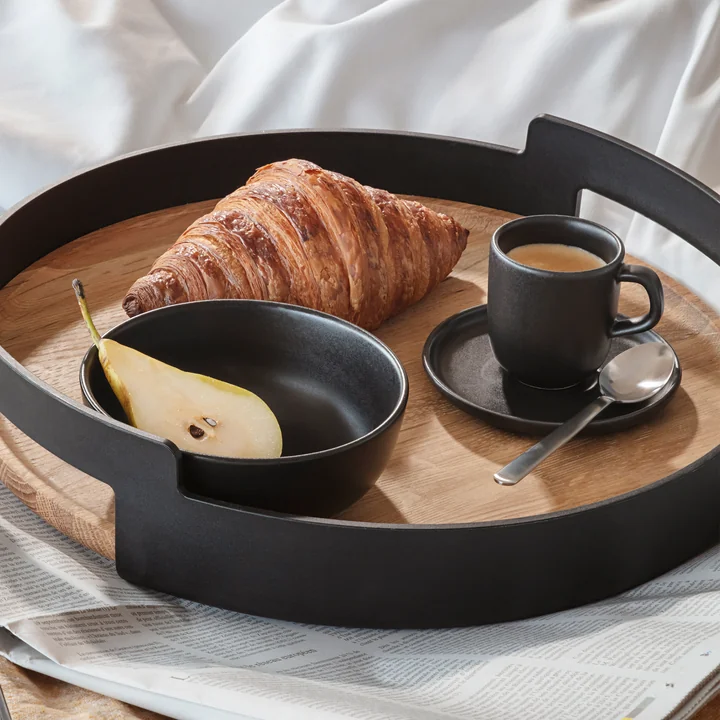 Nordic Kitchen Tasse avec soucoupe 6,5 cl, noir de Eva Solo