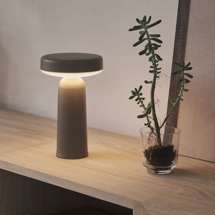 Ease Portable LED Outdoor Lampe à accu de Muuto dans la couleur taupe