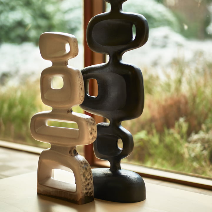 Sculpture en céramique, reactive brown de HKliving