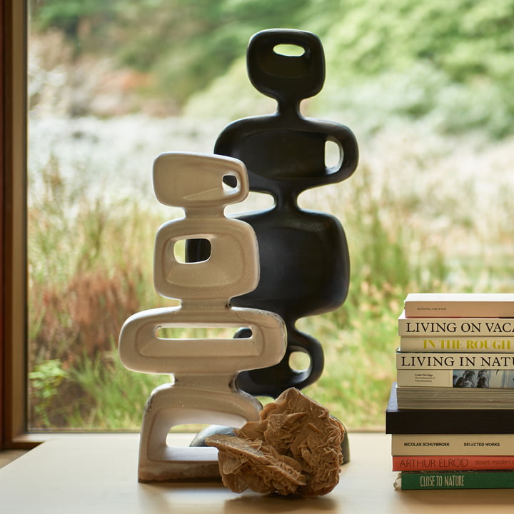 Sculpture en céramique, reactive brown de HKliving