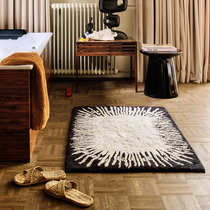 Monochrome Tapis de bain, 75 x 120 cm, noir / blanc de HKliving