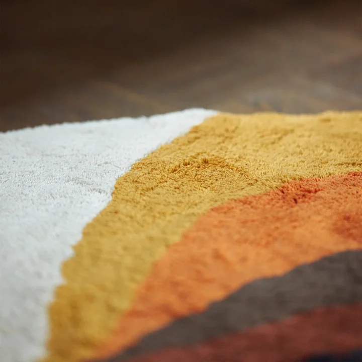 Retro swirl Tapis de bain, 90 x 120 cm, multicolore de HKliving