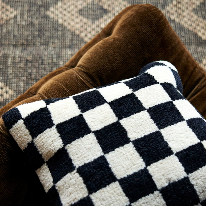 Coussin en laine, 50 x 50 cm, black and white statement de HKliving