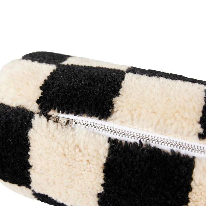 Coussin en laine, Ø 13 x 50 cm, black and white statement de HKliving