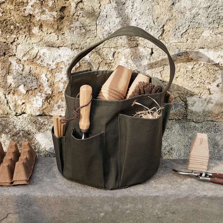 Ferm Living - Bark Sac de jardin, olive