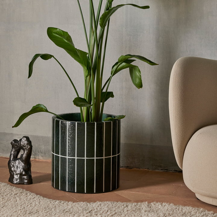 ferm Living - Pillar Pot pour plantes, vert foncé