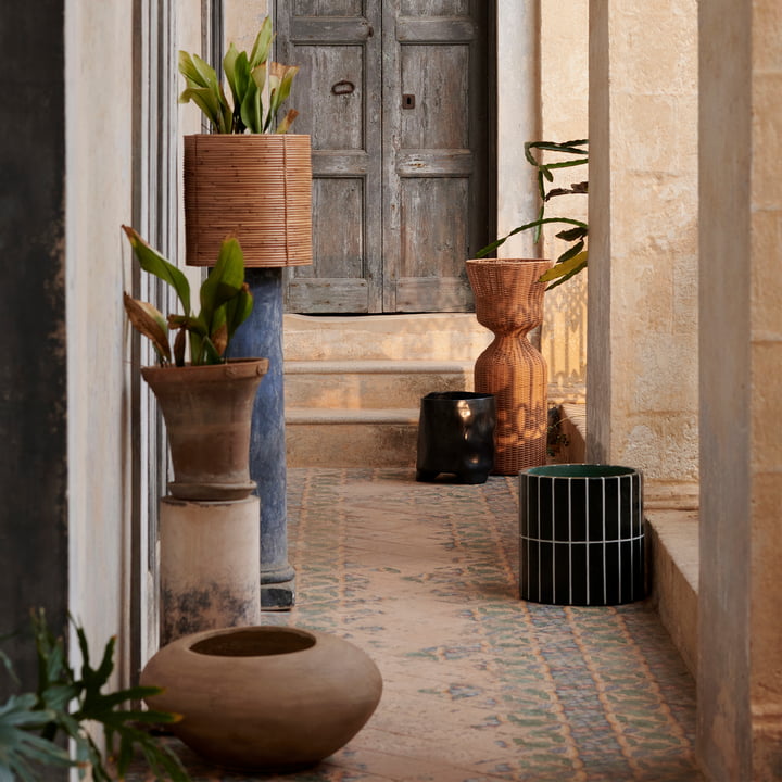 ferm Living - Pillar Pot pour plantes, vert foncé