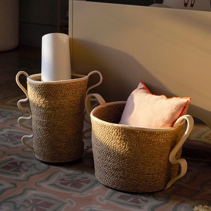 Verso Panier de Ferm Living dans la finition blanc cassé