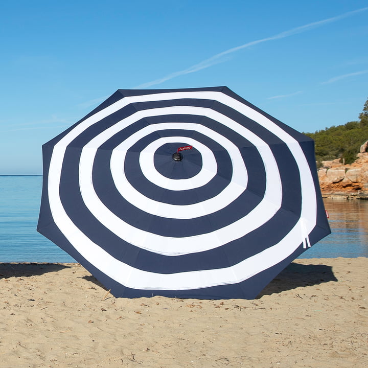 Stripesol Set parasol Ø 350 cm bleu foncé de Fatboy