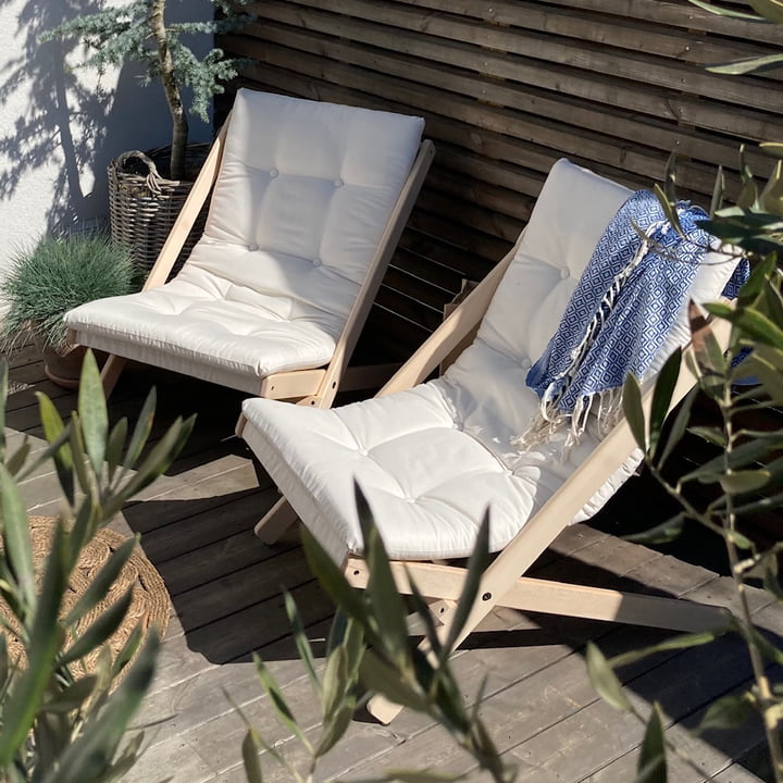 Boogie Chaise pliante, hêtre / blanc (401) de Karup Design