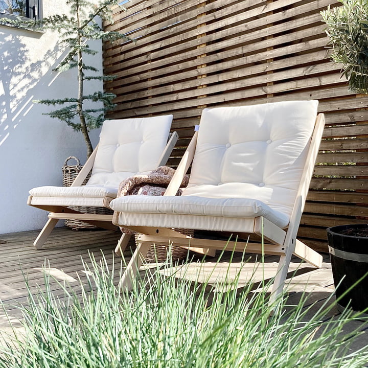 Boogie Chaise pliante, hêtre / blanc (401) de Karup Design