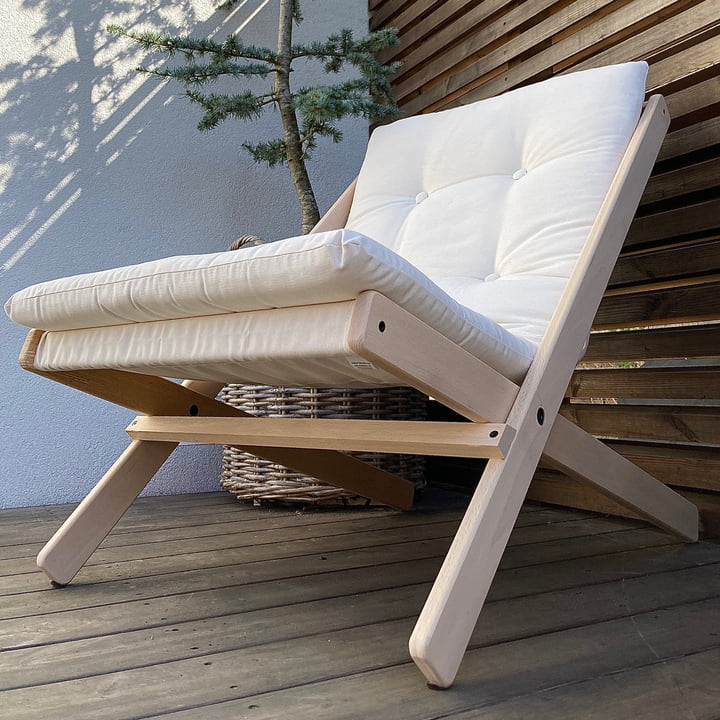 Boogie Chaise pliante, hêtre / blanc (401) de Karup Design