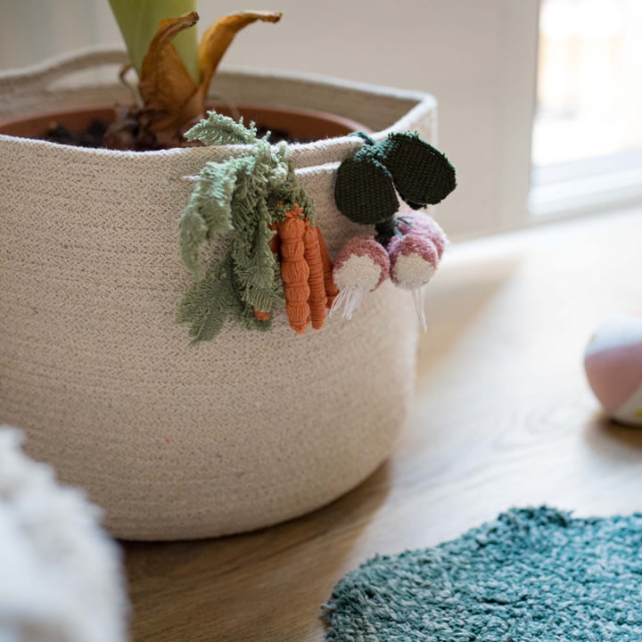 Panier de rangement, Veggies, naturel / orange de Lorena Canals