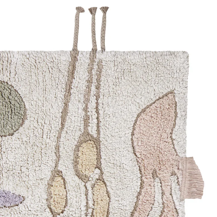 Botanic Fantasy Tapis, 140 x 200 cm, vert / rose / naturel de Lorena Canals