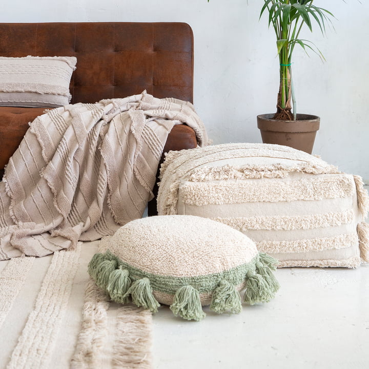 Early Hours Pouf, 54 x 54 cm, naturel de Lorena Canals