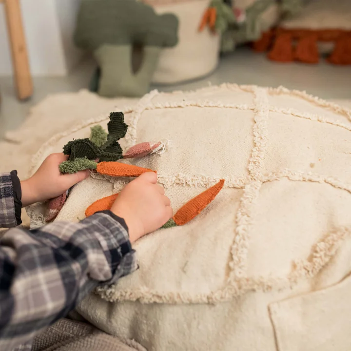 Tic-Tac-Toe Pouf, 50 x 50 cm, naturel de Lorena Canals