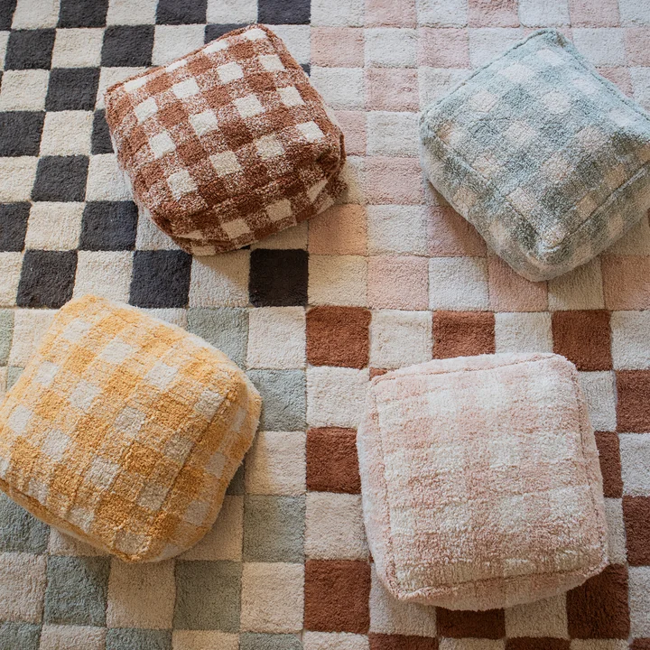 Vichy Pouf, 40 x 40 cm de Lorena Canals