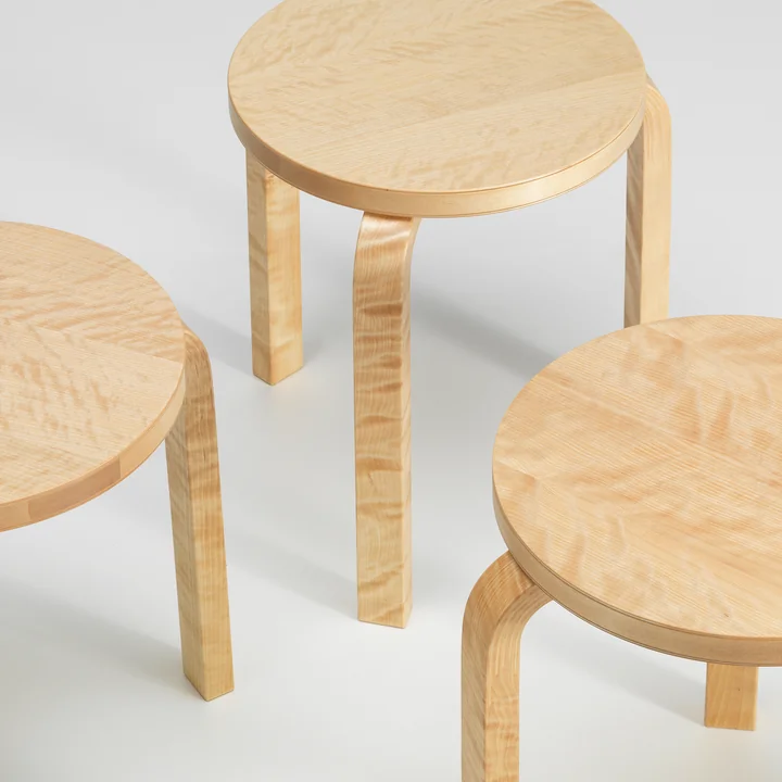 Artek - 60 Loimu Tabouret, Bouleau ( Anniversary edition )