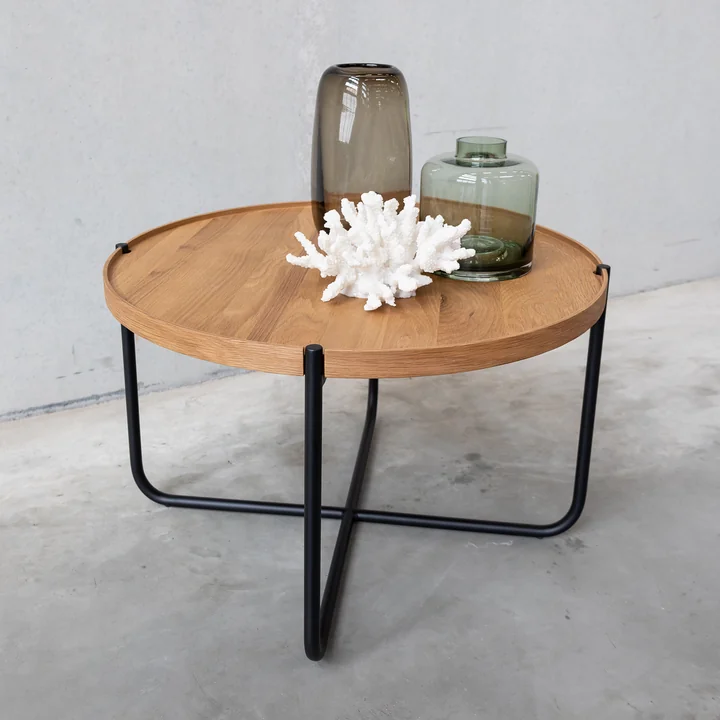 Studio Zondag - Licht Coffee Table Ø 60 cm, chêne / noir