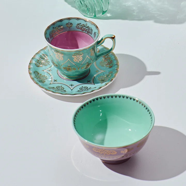 Pols Potten - Grandpa Tasse avec soucoupe, multicolore