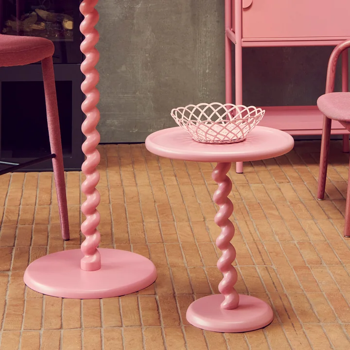 Pols Potten - Twister Table d'appoint, rose clair