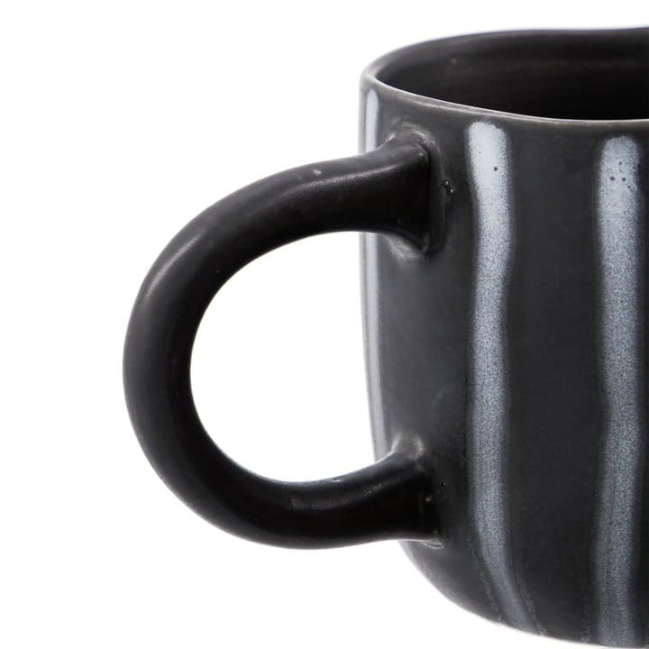 House Doctor - Line Tasse, Ø 8,7 cm, noir / marron