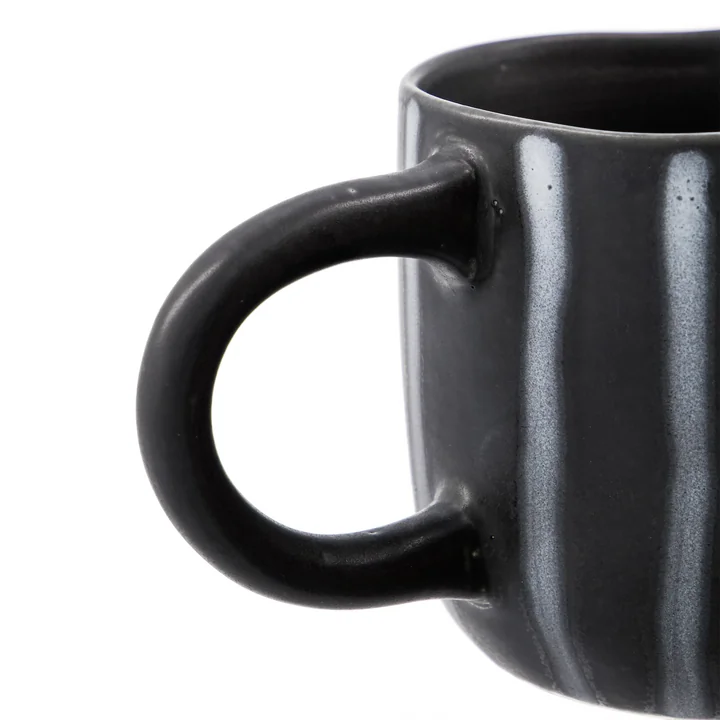 House Doctor - Line Tasse, Ø 8,7 cm, noir / marron