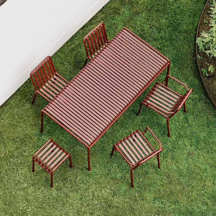 HAY - Palissade Table, rectangulaire, 170 x 90 cm, iron red