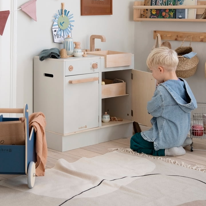 KIDchen Cuisine pour enfants en bois, beige de Sebra