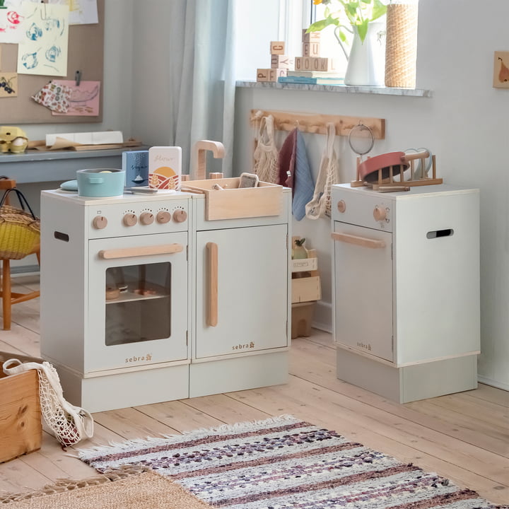 KIDchen Cuisine pour enfants en bois, beige de Sebra