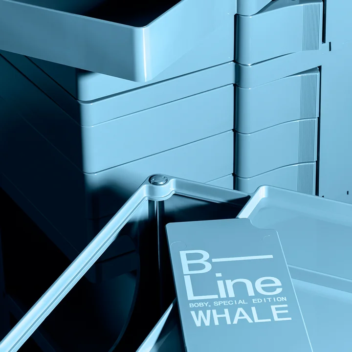 B-Line - Boby Caisson à roulettes, blue whale