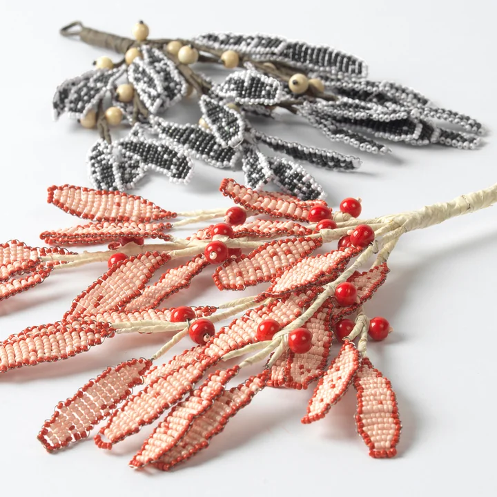 Pendentif en perles de verre Mistletoe de Broste Copenhagen