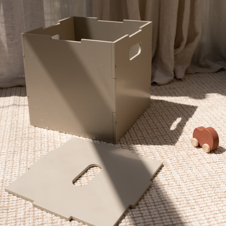 Nofred - Cube Boîte de rangement, beige