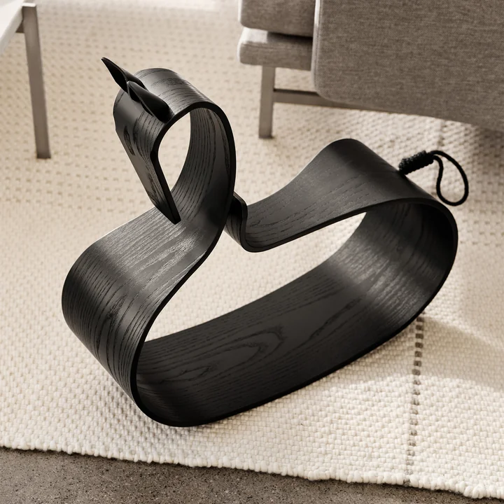 Cheval à bascule de Fritz Hansen dans la version frêne noir