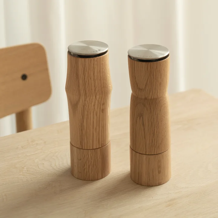 Stelton - Storm Moulin à sel et à poivre, chêne