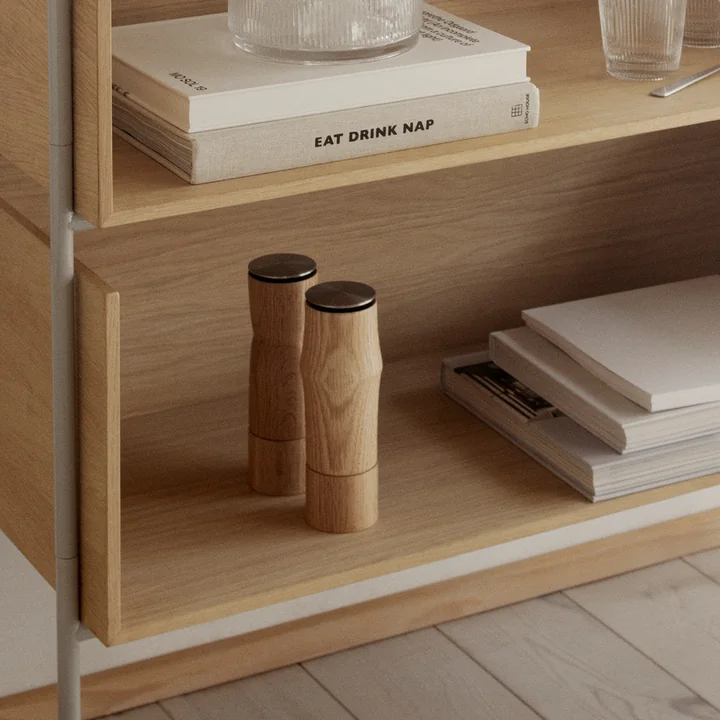 Stelton - Storm Moulin à sel et à poivre, chêne
