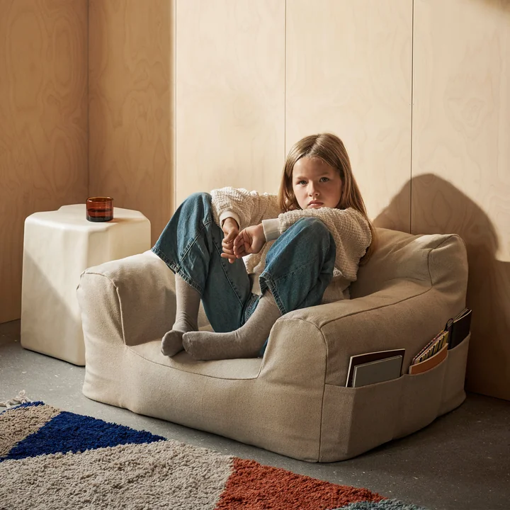 Billow Pouf, blanc cassé de Ferm Living