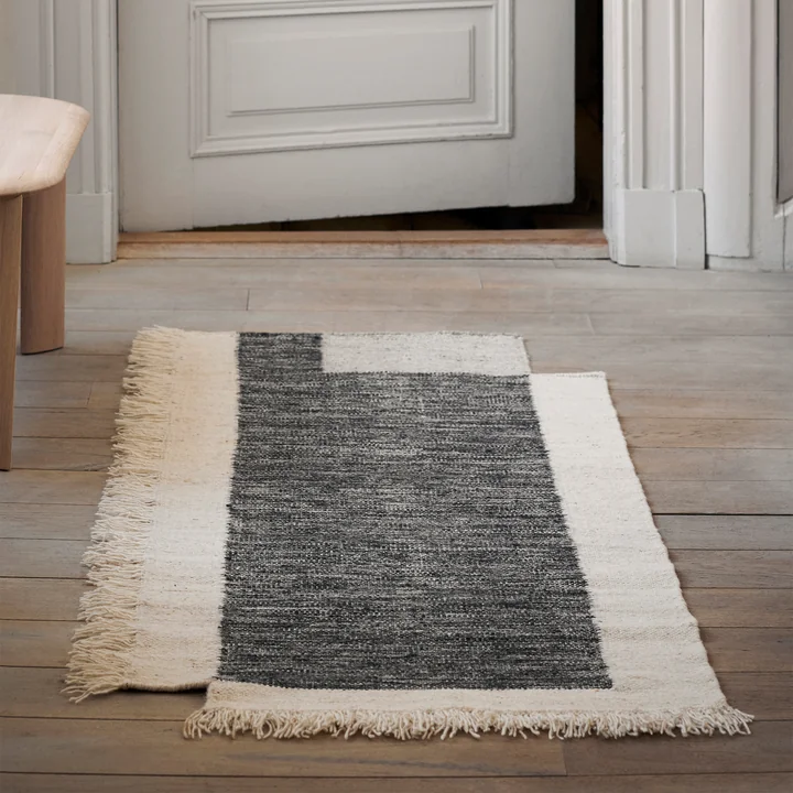 Counter Tapis, 140 x 200 cm, charcoal / off-white de Ferm Living