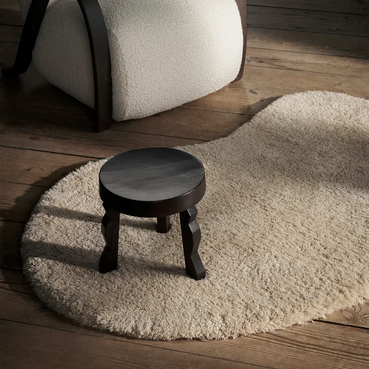 Forma Tapis en laine S, marron cendré, Faye - Tabouret de Ferm Living