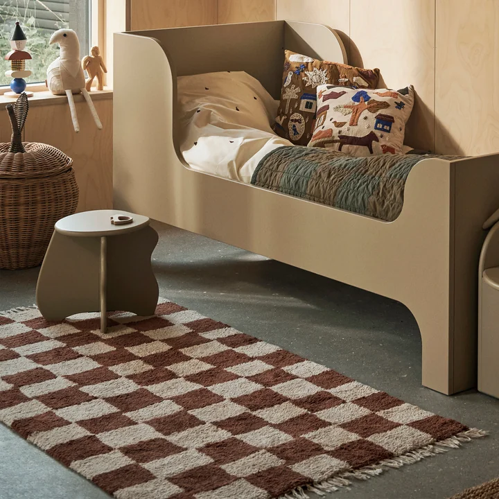 Ferm Living - Mara Tapis lavable, 90 x 150 cm, rust / warm sand