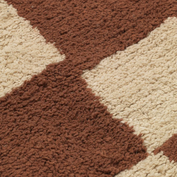Ferm Living - Mara Tapis lavable, rust / warm sand