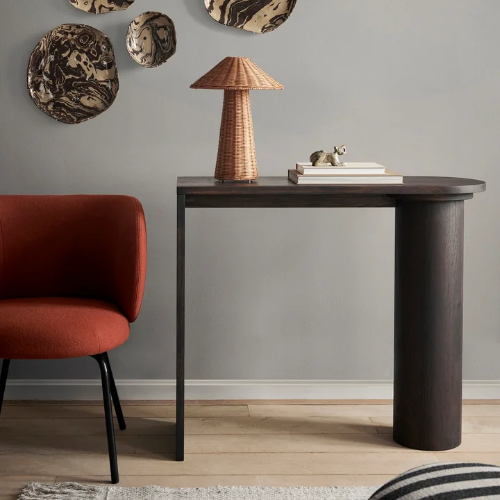 Pylo Table console, Chêne teinté foncé de Ferm Living