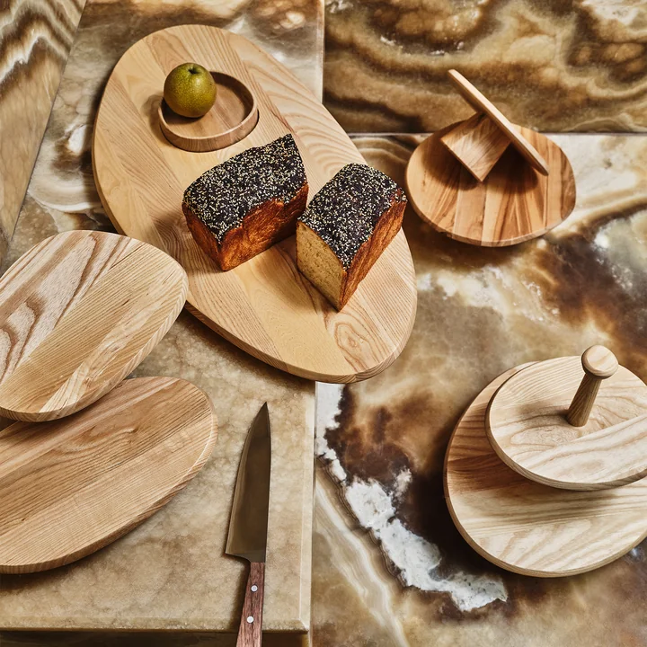 Serax - Dune Plateau à gâteaux by Kelly Wearstler, 04, frêne naturel, planche en bois